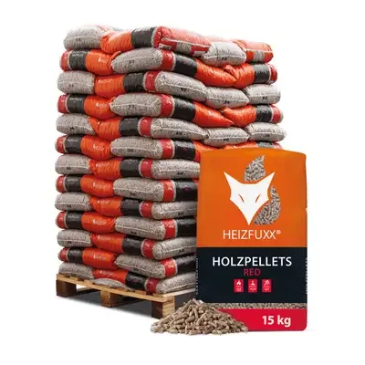 Pellet z drewna liściastego Heizfuxx Red ENplus A1 6 mm · pełna paleta 975 kg